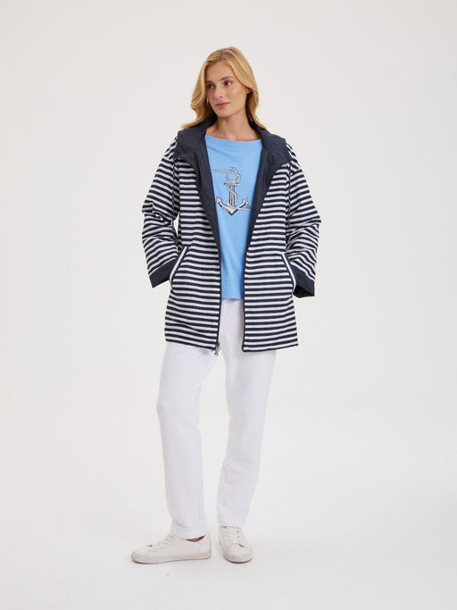 Куртка женская двухсторонняя LS-303321-DN, 
Темно синий/принт полоска - Steinberg фото 5