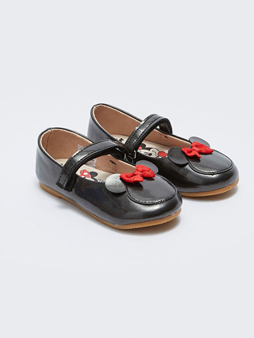 Deri G?r?n?ml? Minnie Mouse Lisansl? C?rt C?rtl? K?z Bebek Babet