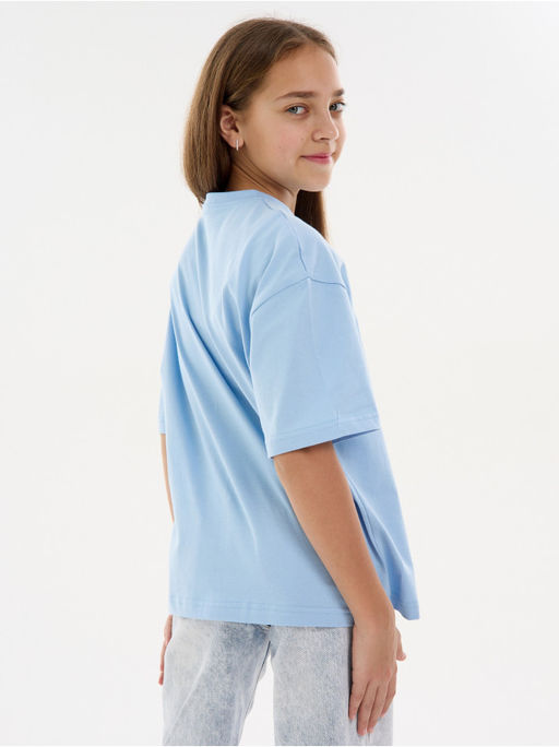 Футболка "Мышка" голубой Девочка