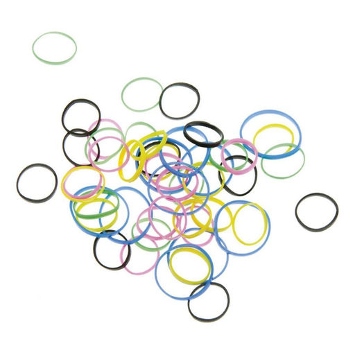 Dewal Beauty Резинки для волос мини цветные DBR20, силикон, 50 шт. фото 2