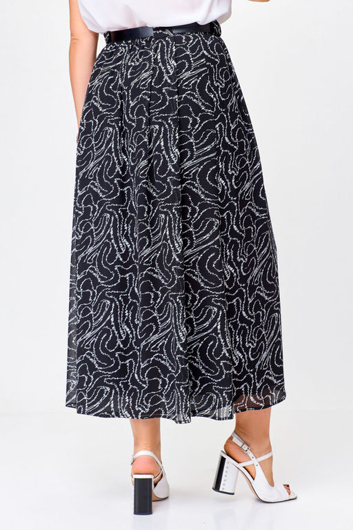 Блуза Swallow 803.2 черный+серебряный узор фото 180