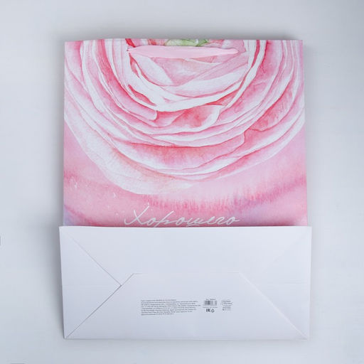 Пакет ламинированный вертикальный Ласковые лепестки, XL 40 49 19 см - Дарите счастье фото 4