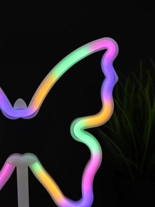 Неоновый LED ночник настольный "Butterfly", свечение mix (20*23,5 см)