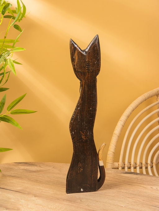 Сувенир «Кошка», 60×14×6 см, дерево, коричневый, МИКС