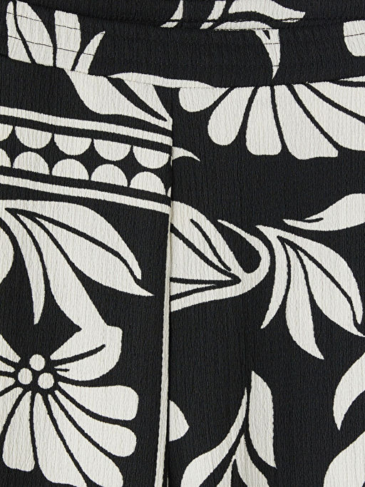 Beli Lastikli Desenli Kad?n Pantolon