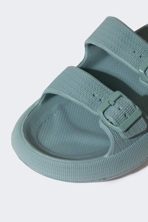 Мужские тапочки Eva на толстой подошве с двойной полосой - Defacto фото 6