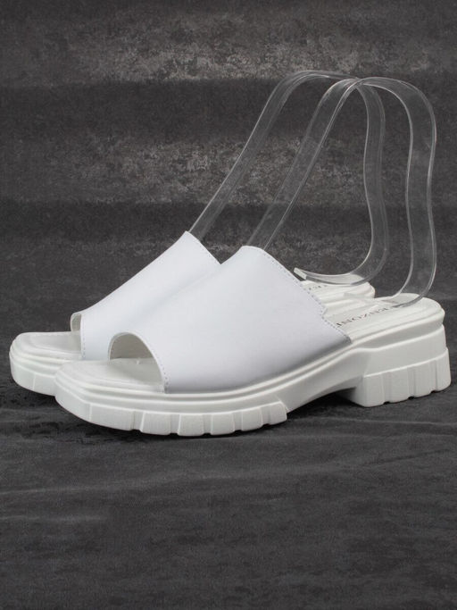 08-PEXL131-1 WHITE Босоножки женские (натуральная кожа)