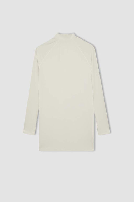 DeFactoFit Длинная футболка с воротником-стойкой и длинными рукавами для спортсменов  фото 10