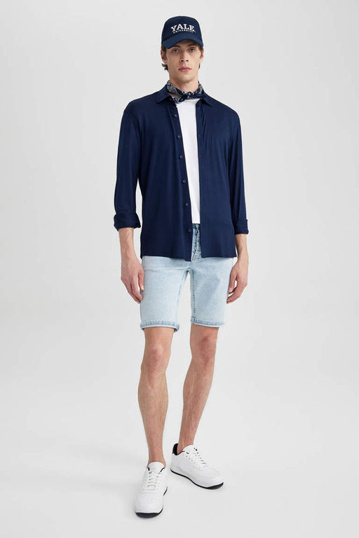 Рубашка стандартного кроя с длинным рукавом - Defacto фото 2