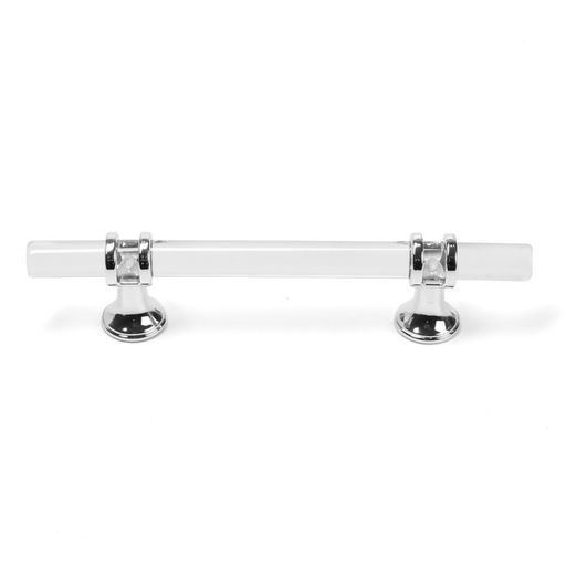 Ручка-скоба CAPPIO PK106, м/о 96 мм, d=12 мм, пластик, цвет прозрачный/хром