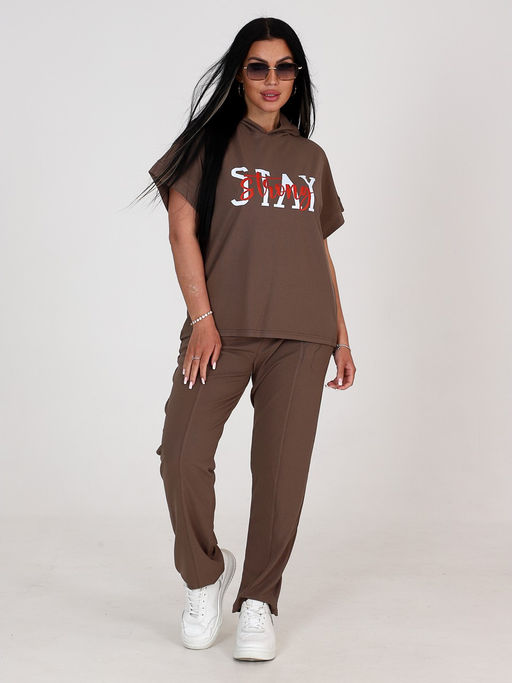 ЖК-2313 ЖЕНСКИЙ СПОРТИВНЫЙ КОСТЮМ (Кофе) - А-дина фото 3