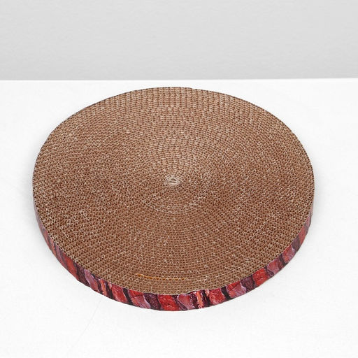 Гофрокогтеточка Пижон круглая Спил сосны, с пропиткой, 28 х 2,5 см  фото 9