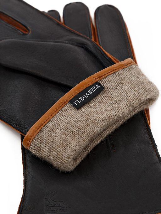 Перчатки мужские 100% ш HS790 d.blue/yellow - Eleganzza фото 4