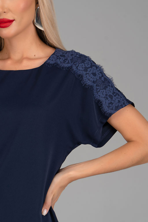 Блузка Келли (кружево/черника) - Эльза фото 6