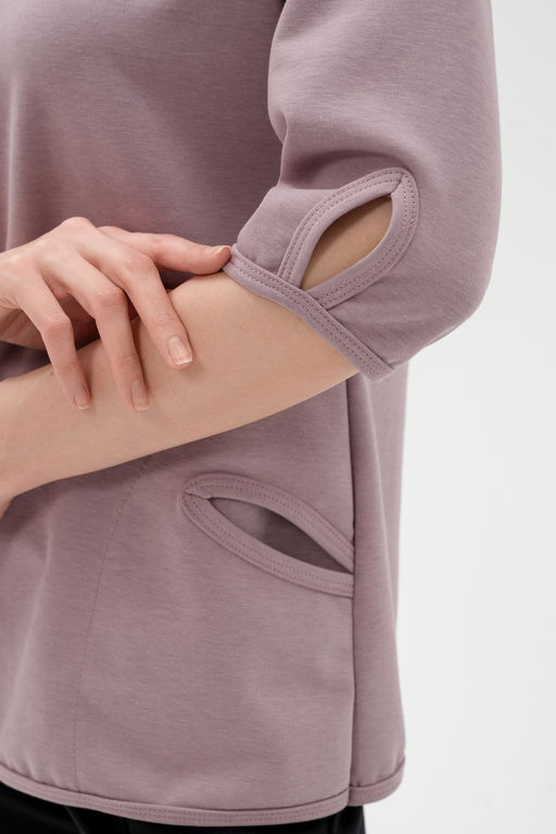 Кофта женская из коттон фита Анфиса кофе - Амадэль фото 10