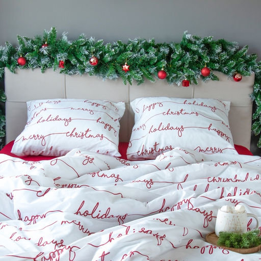 Постельное бельё Этель 1.5 сп Christmas letter 143х215 см, 150х214 см, 70х70 см - 2 шт, бязь  фото 6