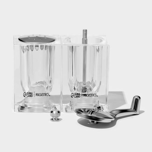 УЦЕНКА Набор для специй "Glace" мельничка с ручкой и солонкой