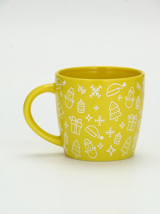 Кружка чайная новогодняя «Новый год», жёлтая, 370 мл