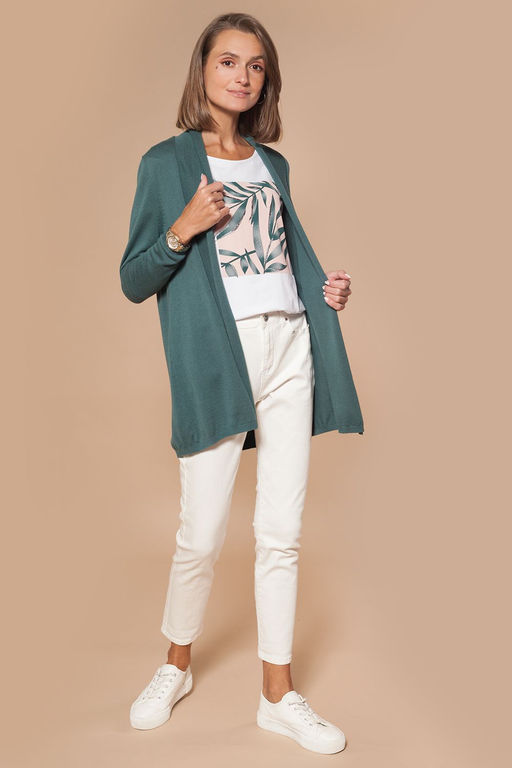 Кардиган тонкой вязки из хлопка с вискозой