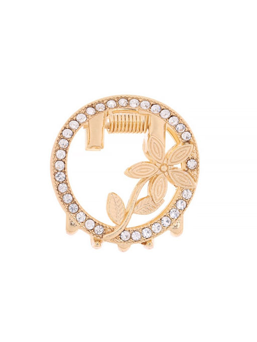 Крабик для волос «Флоранс», классика, 3.5 см, золото