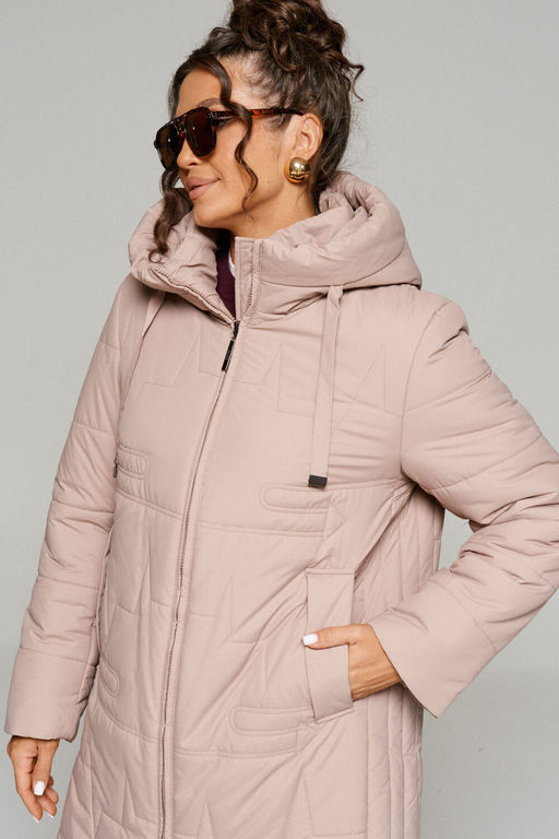 Пальто Beautiful Free 6238 бежевый