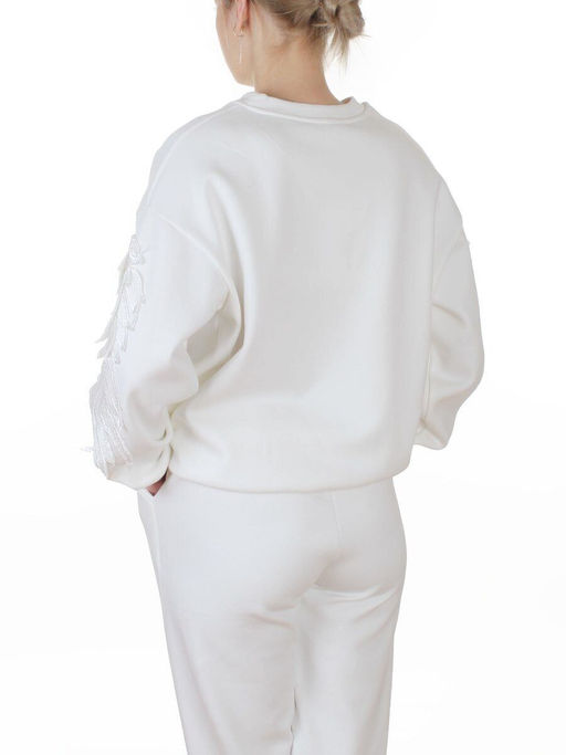 3416/3417 WHITE Костюм спортивный утепленный женский (95% хлопок, 5% эластан)