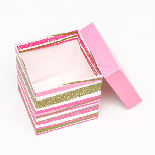 Цена за 12 шт. Коробка Самосборная Линии 10х10х10 см - Simaland фото 4