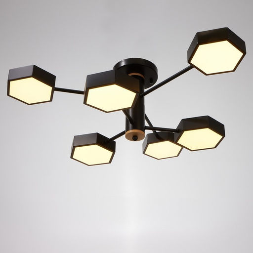 Люстра 1318/6BK LED 144 Вт 3000-6000К чёрный 71×65×25 см BayerLux