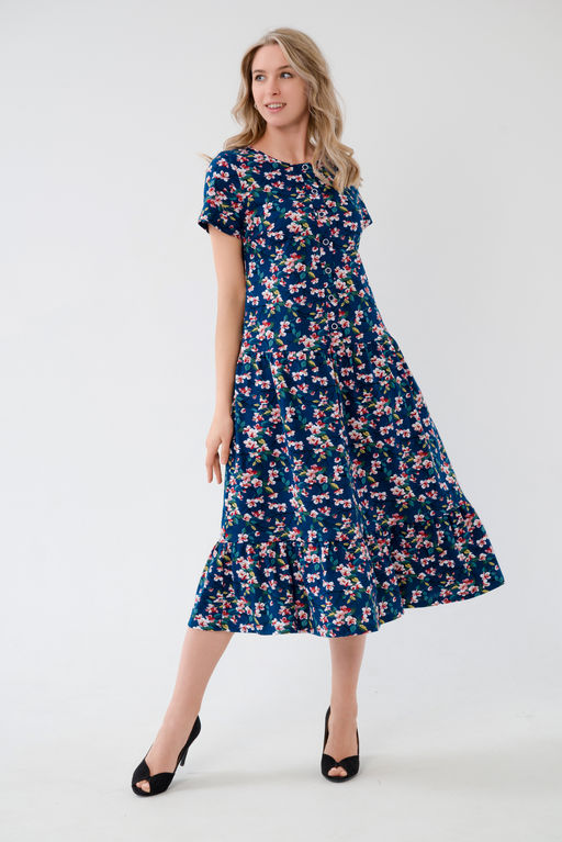 Платье женское из кулирки Кармелита сакура - Амадэль фото 2