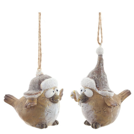 Фигурка декоративная подвесная "Птичка", L6 W7 H6 см, 2в.