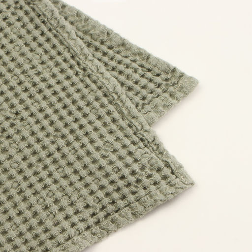 Полотенце вафельное SL HOME: Linen «Олива», 60×140 см, оливковое