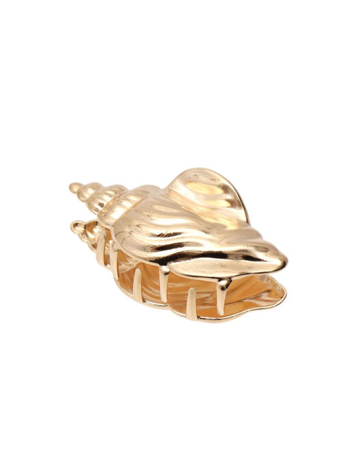 Цена за 6 шт. Краб для волос "Лейла море" раковина витая, 7 см, золото