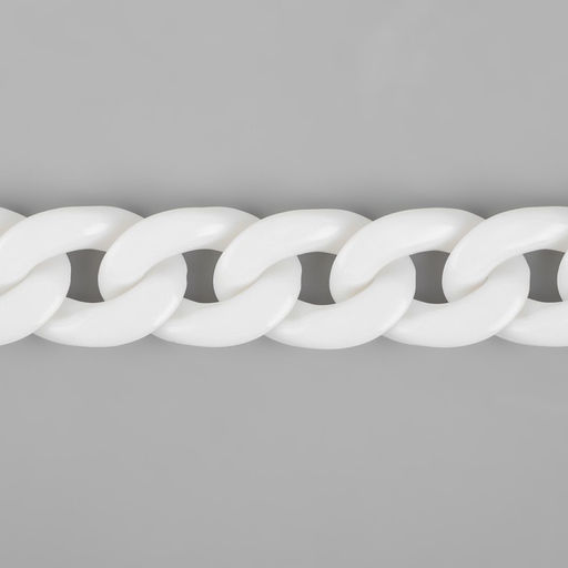Цепочка для сумки, пластиковая, 17 23 мм, 120 см, цвет белый - Арт узор фото 12