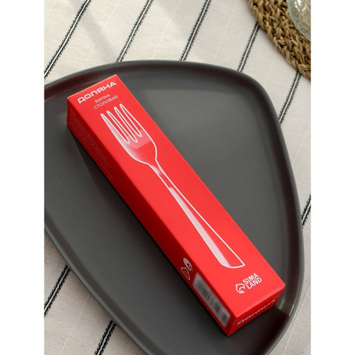 Цена за 6 шт. Вилка столовая Доляна Верона, длина 19.6 см, толщина 2 мм, нержавеющая сталь, серебристая  фото 6