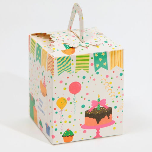 Цена за 5 шт. Коробка для капкейков, кондитерская упаковка, 1 ячейка «Сладость в радость», 9 х 9 х 11 см