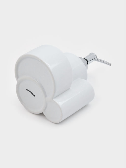 Дозатор для моющего средства Доляна «Милитари», 370 мл, с губкой и щёткой, белый