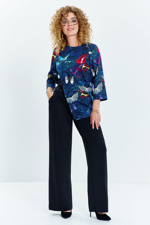 Костюм Euro Moda 626 черный, мультиколор