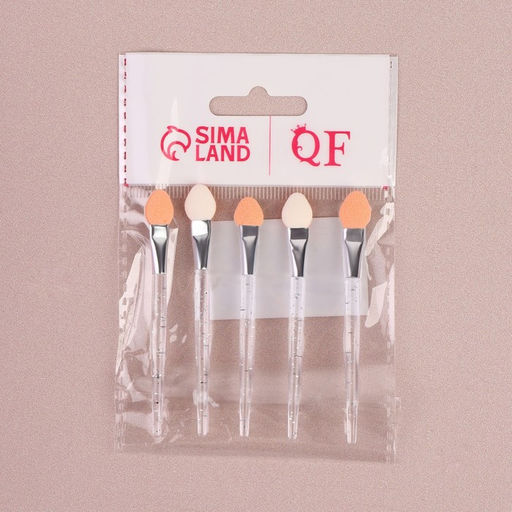 Набор аппликаторов для теней, 5 шт., 7.5 см, цвет прозрачный