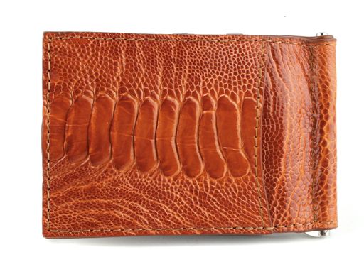 Зажим для купюр из кожи страуса - Sefaro фото 3