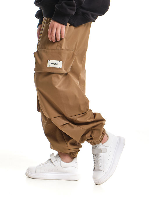 Джоггеры карго брюки унисекс 33-67077 черный - Mini maxi фото 29