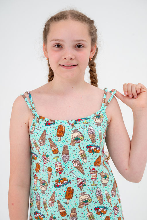 Ночная сорочка детская из кулирки Оливия мороженное - Амадэль фото 3