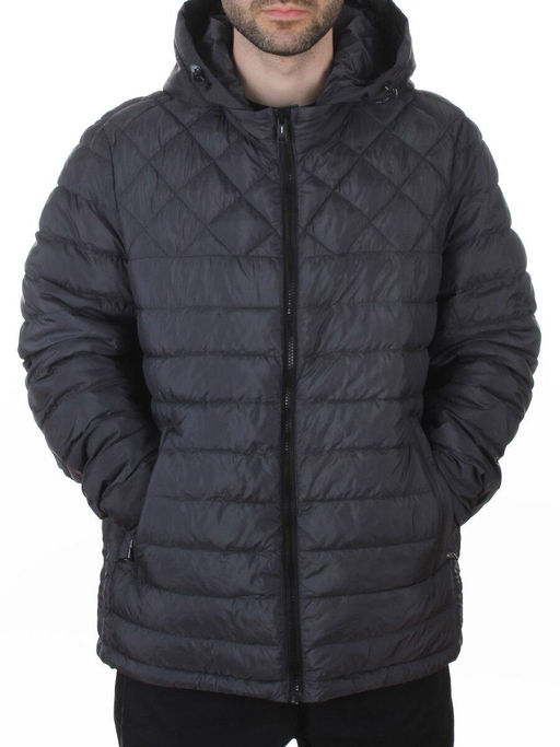 D82044 DK. GRAY Куртка мужская демисезонная (100 гр. холлофайбер)