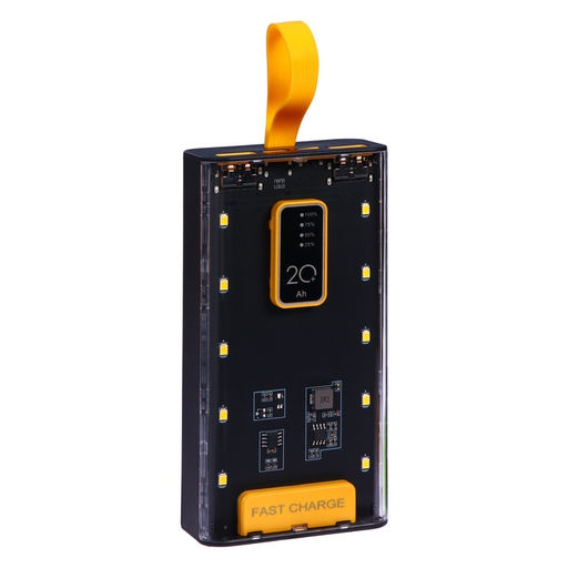 Внешний портативный аккумулятор CRR-33, 20000 мАч, 2USB, Type-C, 2 А, с дисплеем, чёрный
