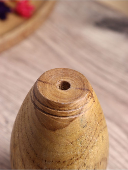 Ваза для сухоцветов «Бьянка», 9×9×15 см, дерево джати, коричневая