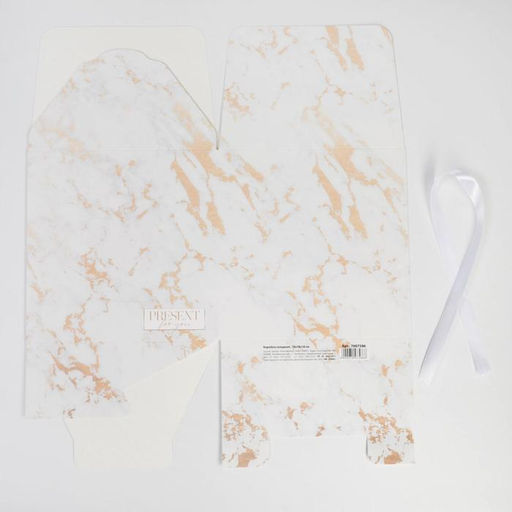 Коробка подарочная складная, упаковка, «Мрамор», 18 х 18 х 18 см