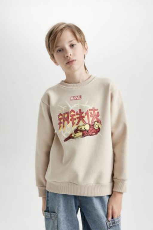 Erkek Cocuk Marvel Comics Bisiklet Yaka Kal?n Sweatshirt