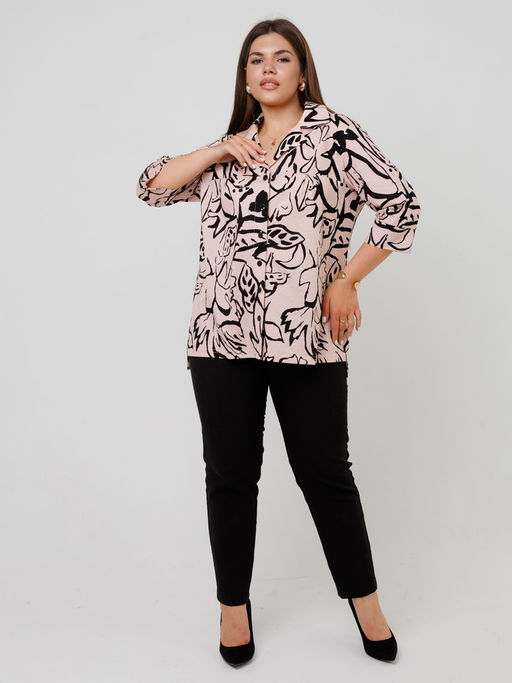 Блузка женская БЖ-73 (кулирка) Пудра - Elenatex фото 12