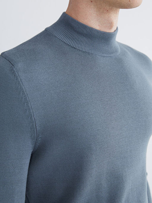 Yar?m Bal?k?? Yaka Erkek Triko Kazak