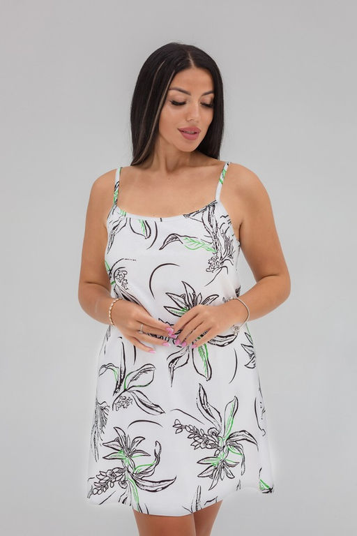 Сорочка ночная арт. С-5 Бело-зеленая - Милана фото 8