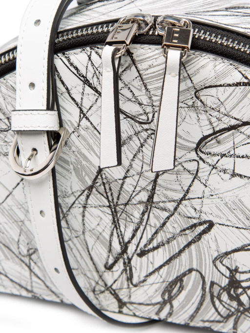 Сумка ELEGANZZA Z9644-9156 white/black  фото 4